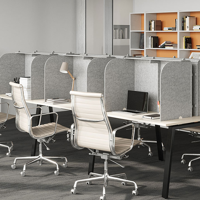 Akoestisch paneel met bureauverdeler