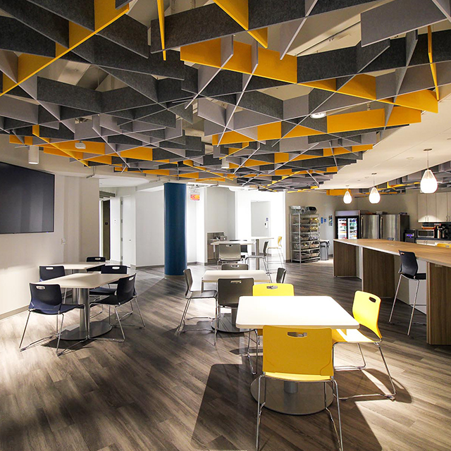 Onregelmatige akoestische plafondmodules