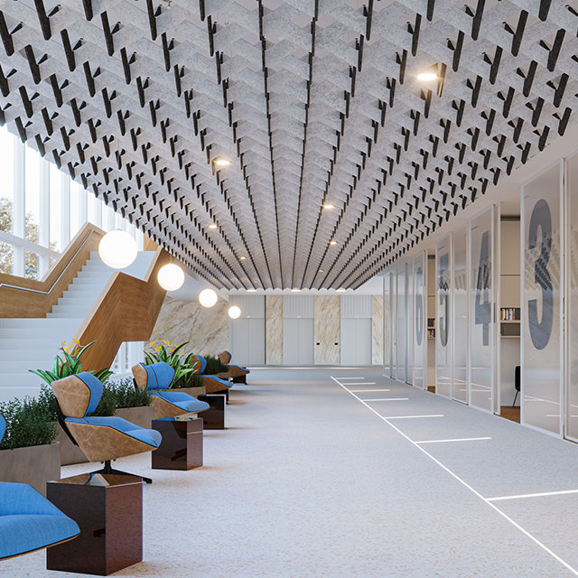 Golvend akoestisch plafond