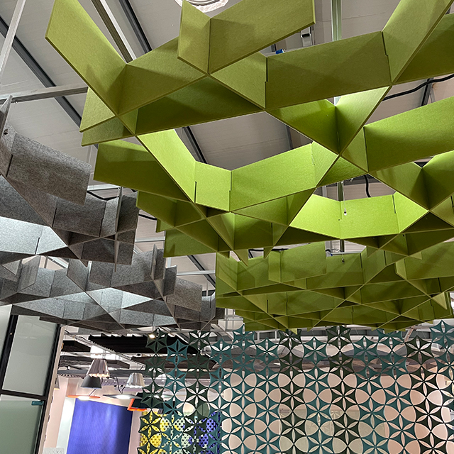 Onregelmatige akoestische plafondmodules