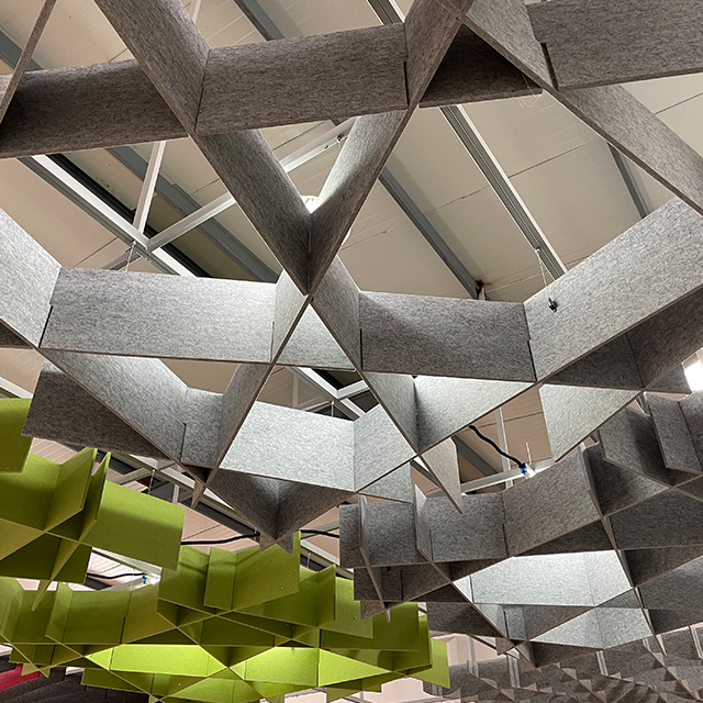 Onregelmatige akoestische plafondmodules