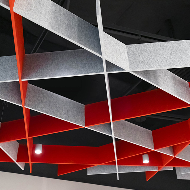 Onregelmatige akoestische plafondmodules